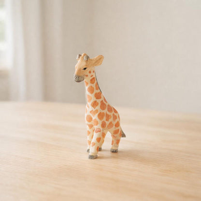 Wooden Animal Figurine Desk Decor for Shelf and Home Display