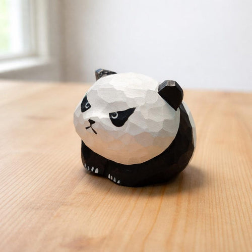 Wooden Panda Desk Decor for Home or Office